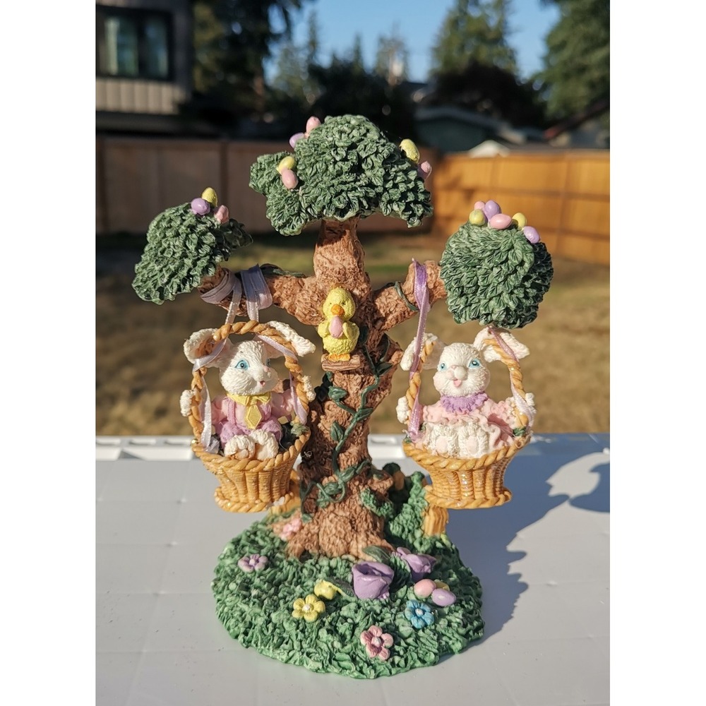 Dan Dee Collectors Choice Handpainted Easter Rabbit Bunny Resin, H 7.5"